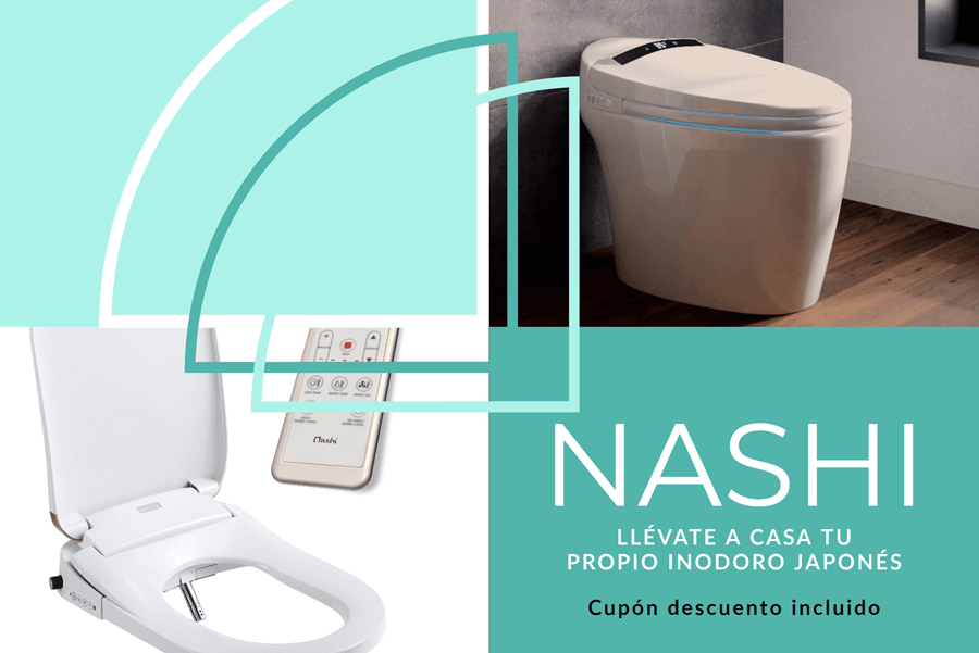 Nashi - Inodoro Japones, WC con Bidet, Agua Caliente, Taza calefactable y  Secado