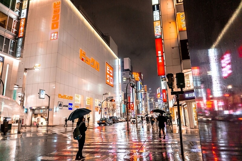 Lluvia en septiembre en Japón